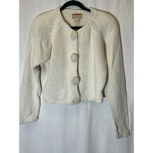 Cristina Vintage Embellished‎ Cardigan Sweater Size M Unique Buttons I27